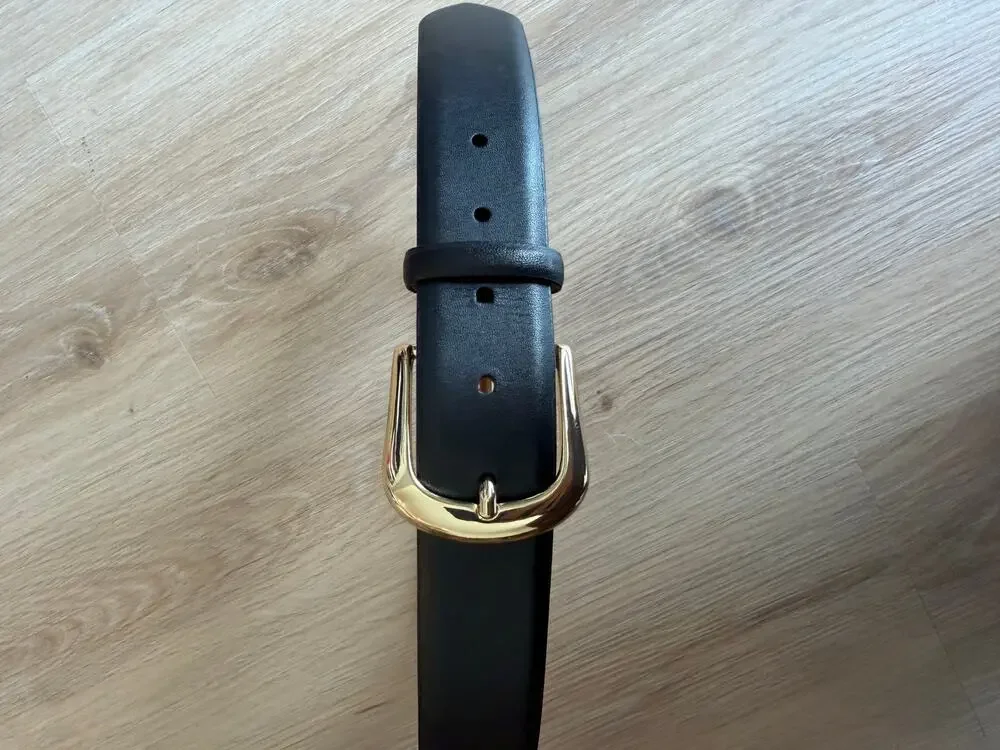 Balenciaga - Black Leather Belt